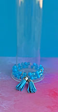 Blue Tassel Beaded Bracelet