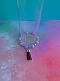 Purple Tassel Beaded Bracelet