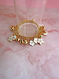 Flower & Heart Charm Bracelet