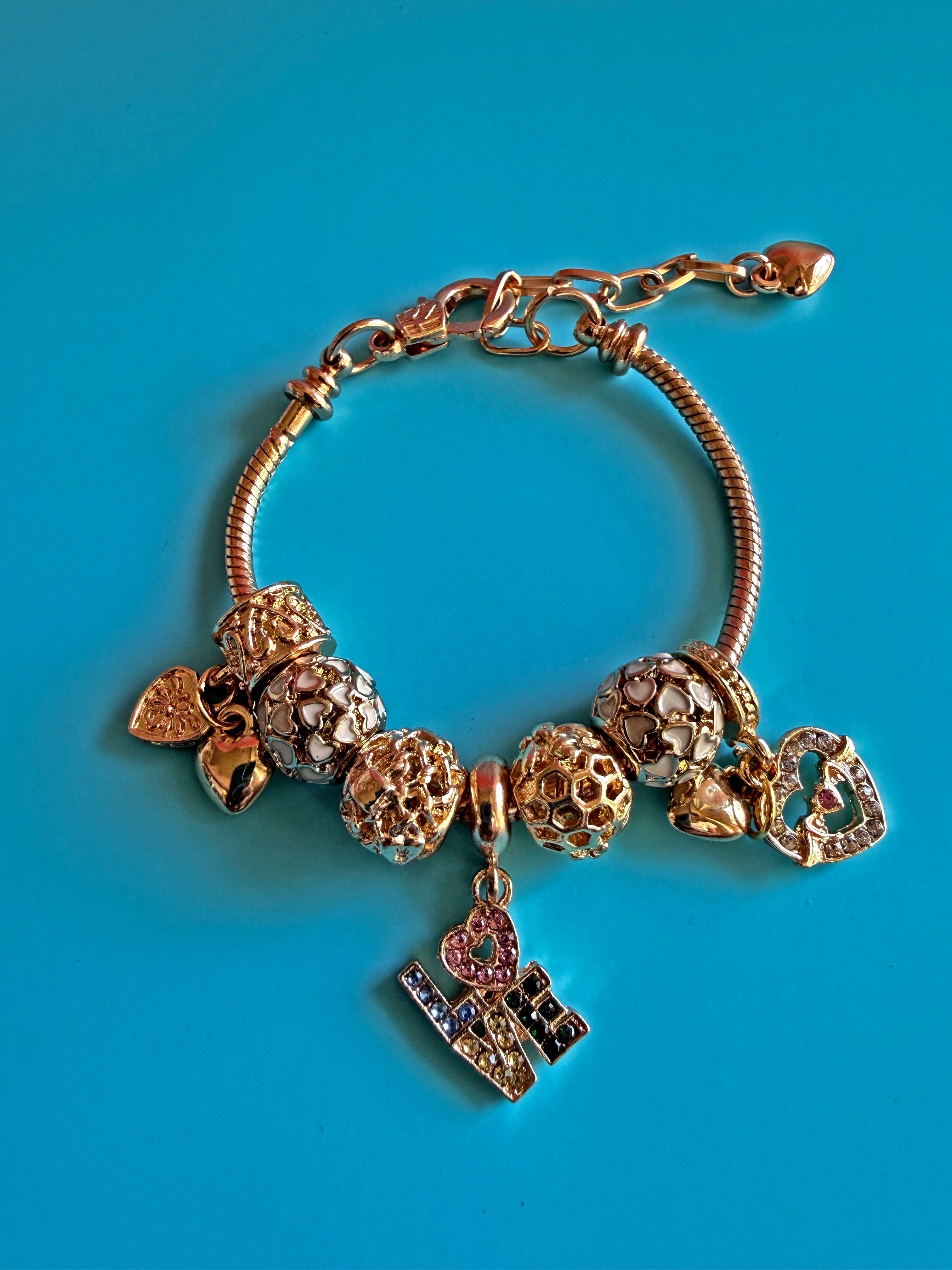 Rainbow Love Charm Bracelet